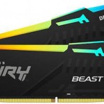 Kingston FURY Beast RGB DDR5 32GB RAM με 2x16GB Modules και Ταχύτητα 6400 για Desktop