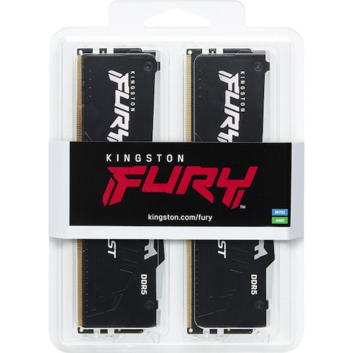 Kingston FURY Beast RGB DDR5 32GB RAM με 2x16GB Modules και Ταχύτητα 6400 για Desktop