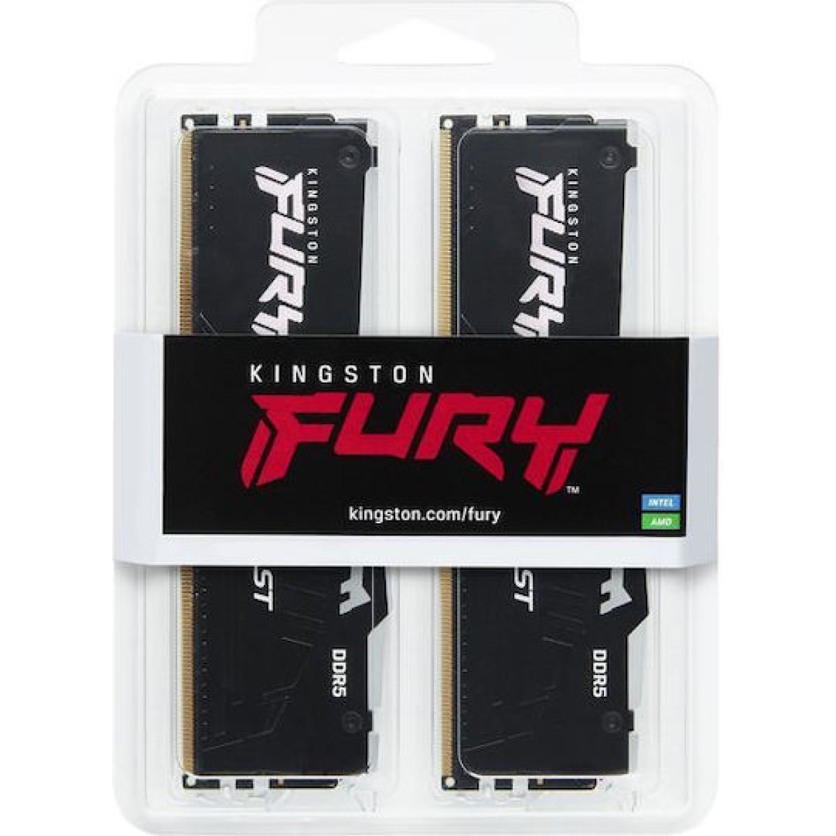 Kingston FURY Beast RGB DDR5 32GB RAM με 2x16GB Modules και Ταχύτητα 6400 για Desktop