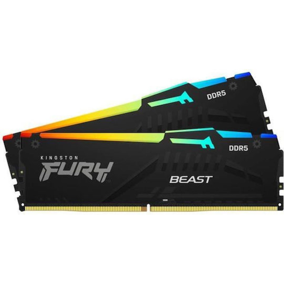 Kingston Fury Beast RGB DDR5 64GB RAM με 2x32GB Modules και Ταχύτητα 6400 για Desktop
