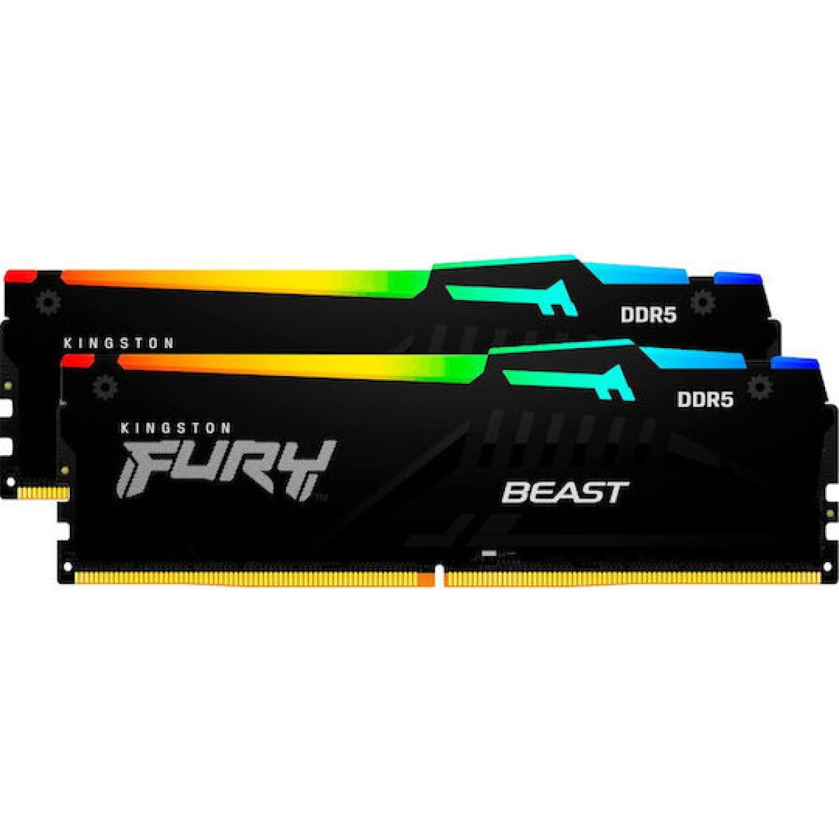 Kingston Fury Beast RGB DDR5 64GB RAM με 2x32GB Modules και Ταχύτητα 6400 για Desktop