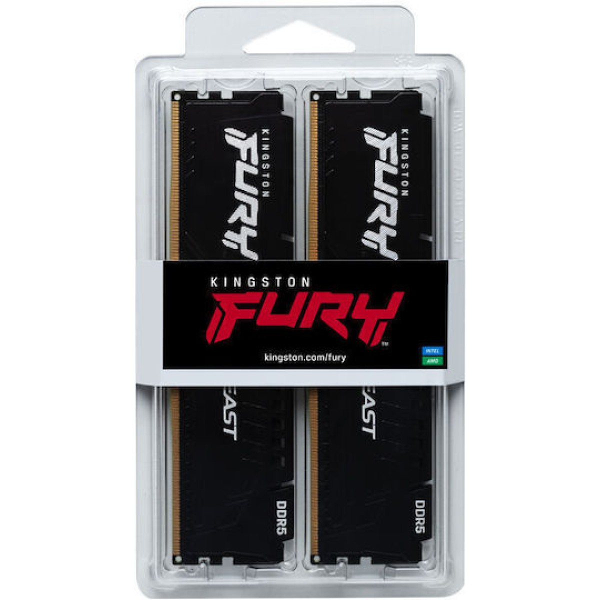 Kingston Fury Beast DDR5 32GB RAM με 2x16GB Modules και Ταχύτητα 6400 για Desktop