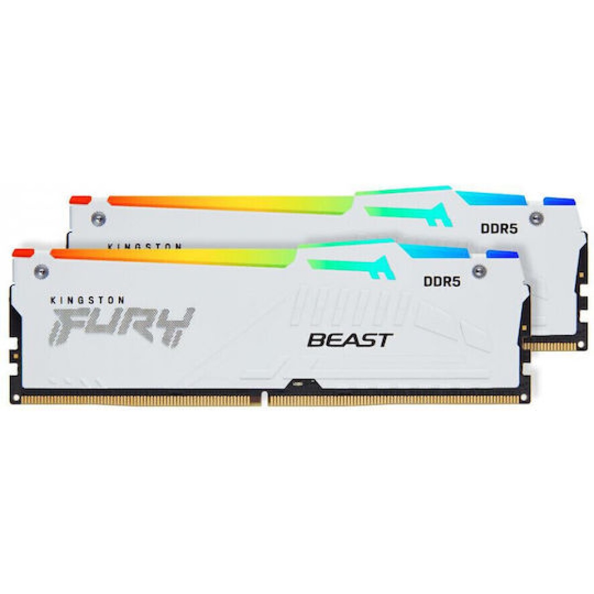 Kingston Fury Beast RGB DDR5 32GB RAM με 2x16GB Modules και Ταχύτητα 6400 για Desktop