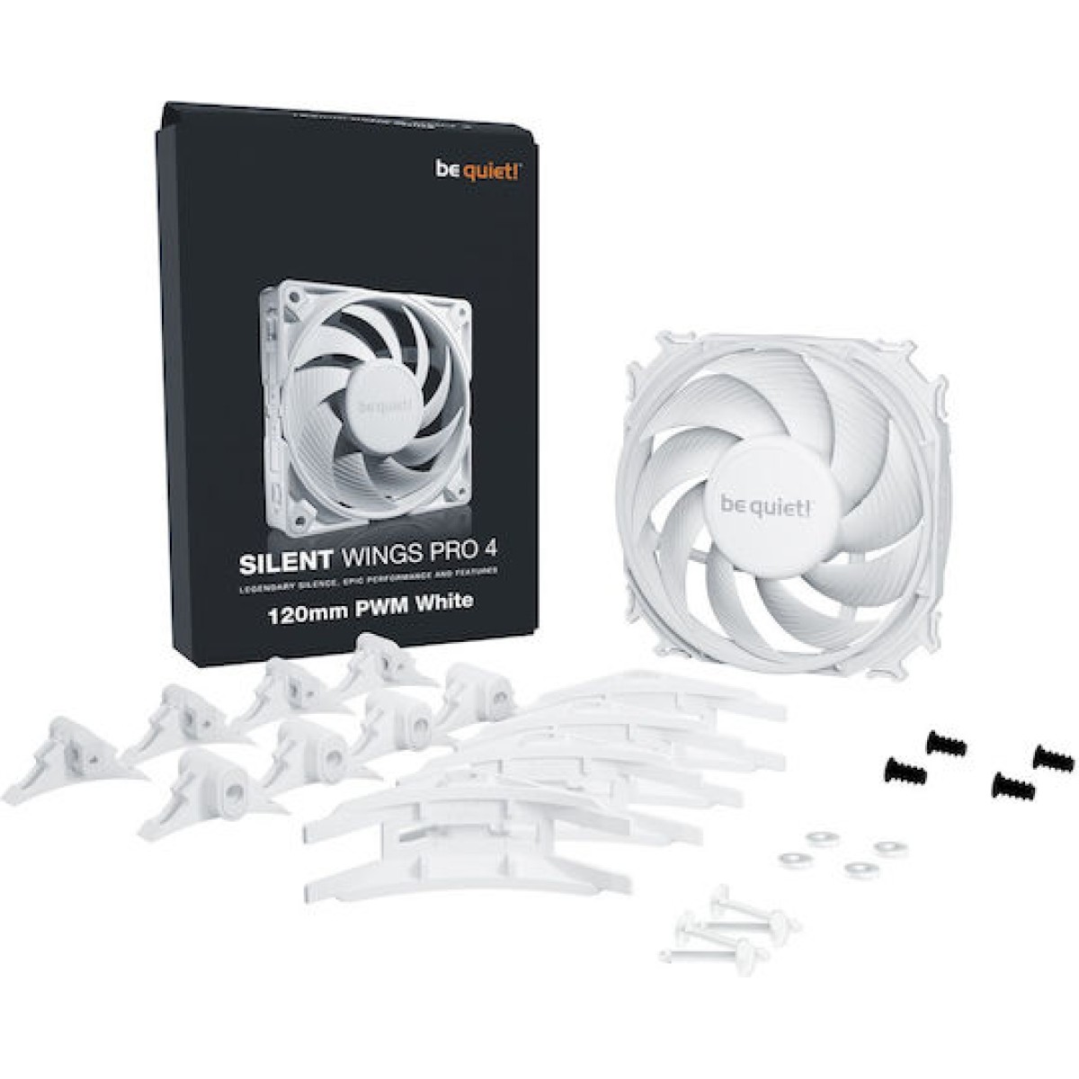 Be Quiet Silent Wings Pro 4 Case Fan 120mm με Σύνδεση 4-Pin PWM Λευκό