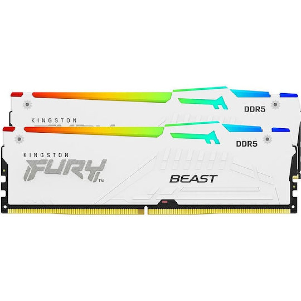 Kingston Fury Beast RGB DDR5 32GB RAM με 2x16GB Modules και Ταχύτητα 6800 για Desktop