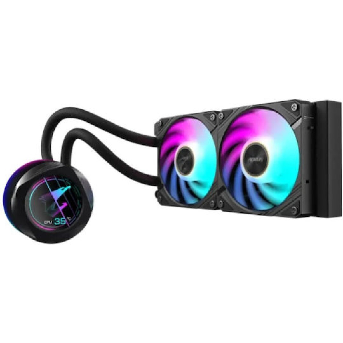 Gigabyte Aorus Waterforce X II 240 Υδρόψυξη Επεξεργαστή Διπλού Ανεμιστήρα 120mm για Socket AM4/AM5/1700/1200/115x με ARGB Φωτισμό