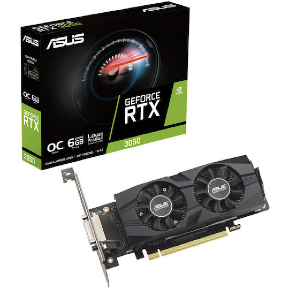 Asus GeForce RTX 3050 6GB GDDR6 LP BRK OC Edition Κάρτα Γραφικών
