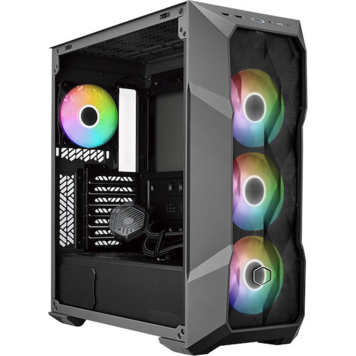 CoolerMaster TD500 MAX Midi Tower Κουτί Υπολογιστή με Πλαϊνό Παράθυρο και RGB Φωτισμό Gun Metal