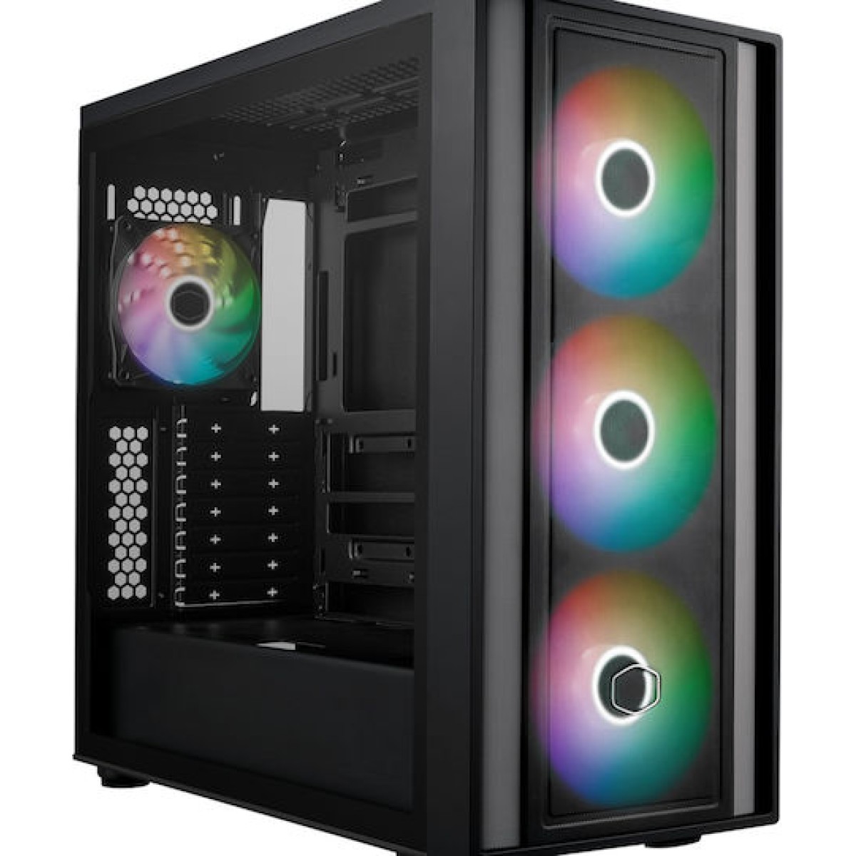 CoolerMaster MasterBox 600 Gaming Midi Tower Κουτί Υπολογιστή με Πλαϊνό Παράθυρο και RGB Φωτισμό Μαύρο