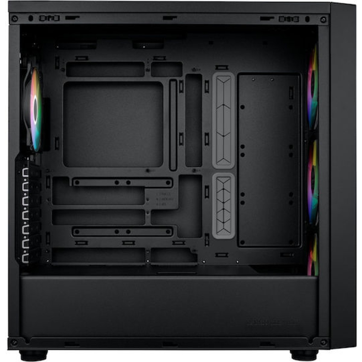 CoolerMaster MasterBox 600 Gaming Midi Tower Κουτί Υπολογιστή με Πλαϊνό Παράθυρο και RGB Φωτισμό Μαύρο