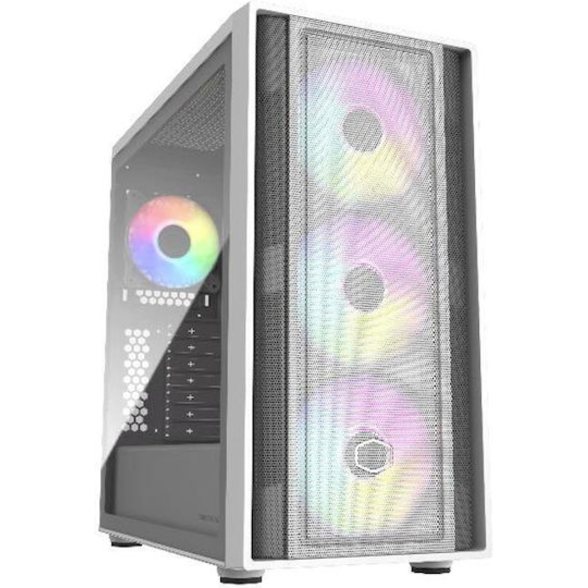 CoolerMaster MasterBox 600 Gaming Midi Tower Κουτί Υπολογιστή με Πλαϊνό Παράθυρο και RGB Φωτισμό Λευκό