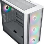 CoolerMaster MasterBox 600 Gaming Midi Tower Κουτί Υπολογιστή με Πλαϊνό Παράθυρο και RGB Φωτισμό Λευκό