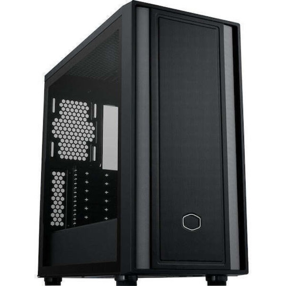 CoolerMaster MasterBox 600 Lite Midi Tower Κουτί Υπολογιστή με Πλαϊνό Παράθυρο Μαύρο