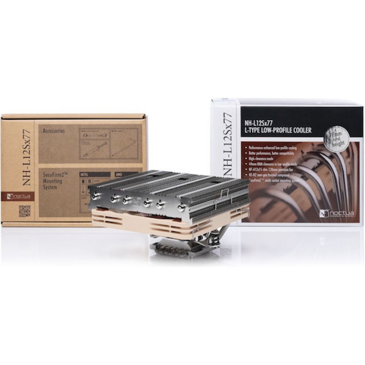 Noctua NH-L12SX77 Ψύκτρα Επεξεργαστή Low Profile για Socket AM4/AM5/1200/115x/1700 Καφέ