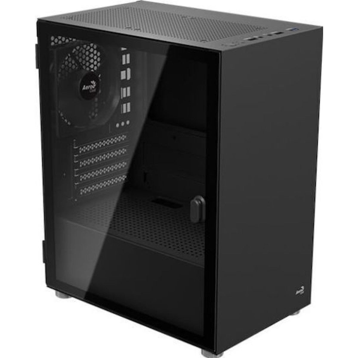 Aerocool CS111 Gaming Mini Tower Κουτί Υπολογιστή με Πλαϊνό Παράθυρο Μαύρο