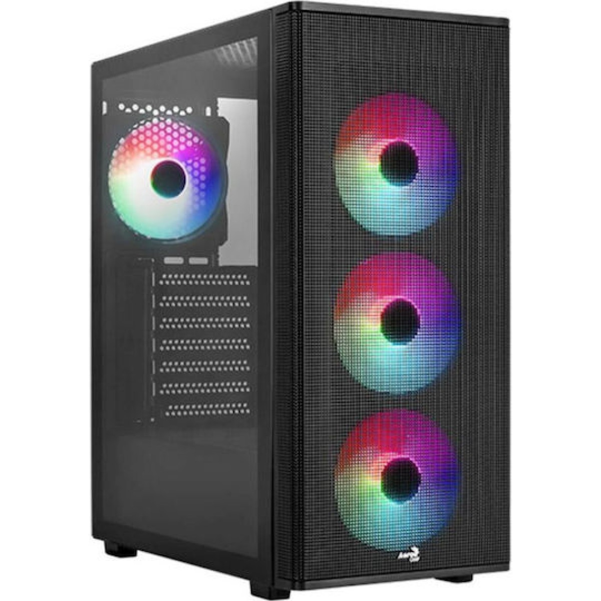 Aerocool Designer Gaming Midi Tower Κουτί Υπολογιστή με RGB Φωτισμό Μαύρο