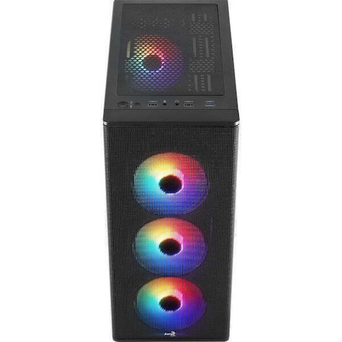 Aerocool Designer Gaming Midi Tower Κουτί Υπολογιστή με RGB Φωτισμό Μαύρο
