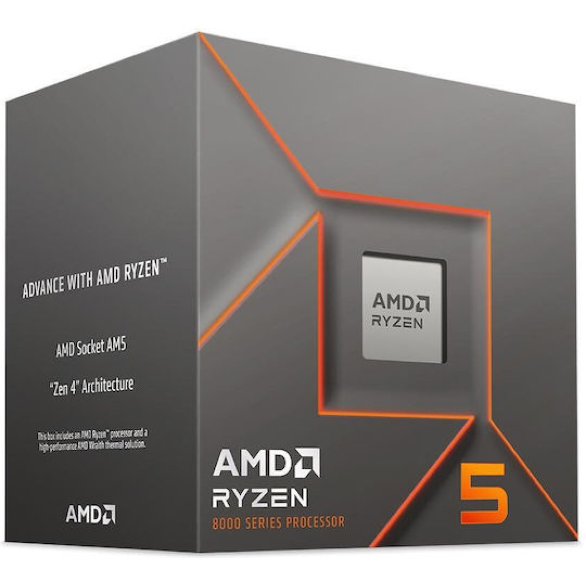 AMD Ryzen 5 8400F 4.2GHz Επεξεργαστής 6 Πυρήνων για Socket AM5 σε Κουτί με Ψύκτρα