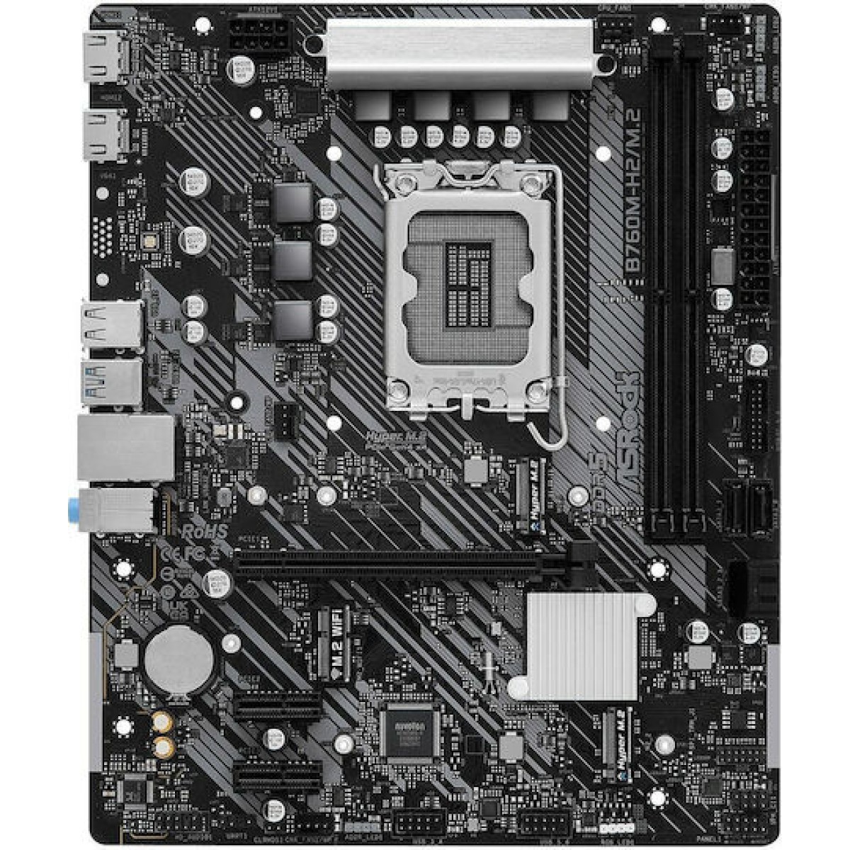 ASRock B760M-H2/M.2 Motherboard Micro ATX με Intel 1700 Socket