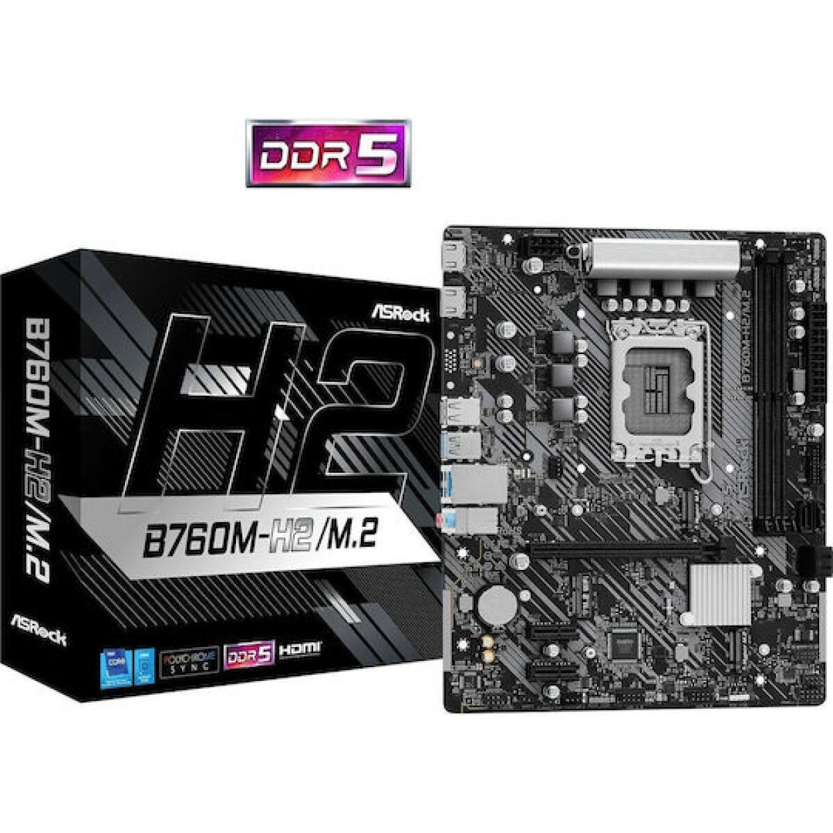 ASRock B760M-H2/M.2 Motherboard Micro ATX με Intel 1700 Socket