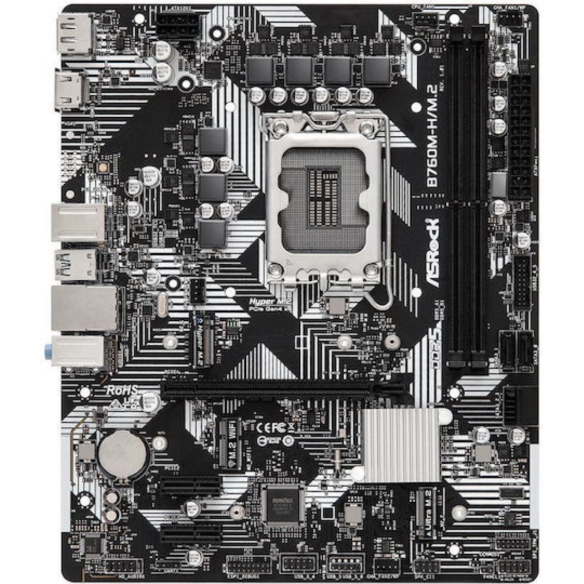 ASRock B760M-H2/M.2 Motherboard Micro ATX με Intel 1700 Socket