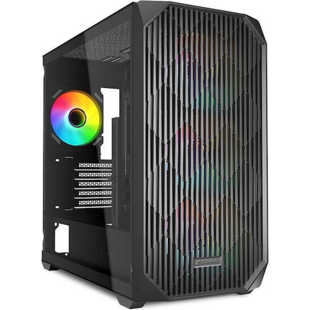 Sharkoon MK3 RGB Gaming Micro Tower Κουτί Υπολογιστή με Πλαϊνό Παράθυρο Μαύρο
