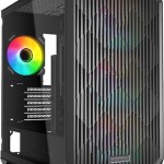 Sharkoon MK3 RGB Gaming Micro Tower Κουτί Υπολογιστή με Πλαϊνό Παράθυρο Μαύρο