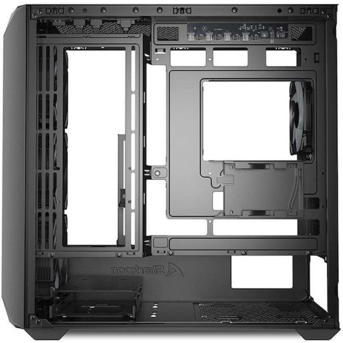 Sharkoon MK3 RGB Gaming Micro Tower Κουτί Υπολογιστή με Πλαϊνό Παράθυρο Μαύρο