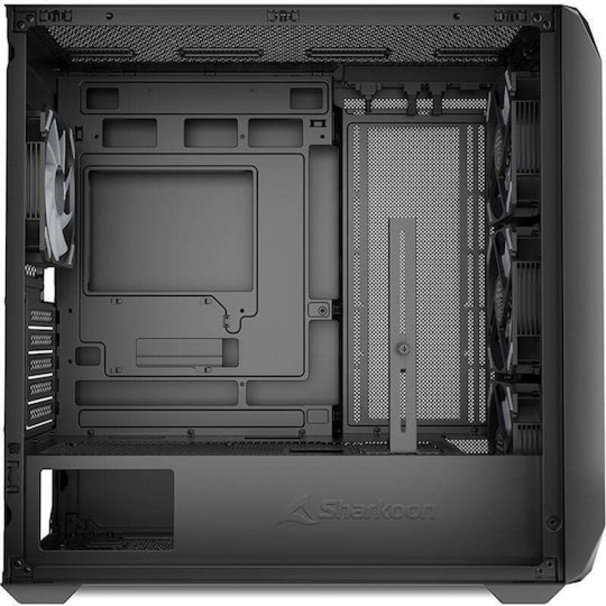 Sharkoon MK3 RGB Gaming Micro Tower Κουτί Υπολογιστή με Πλαϊνό Παράθυρο Μαύρο