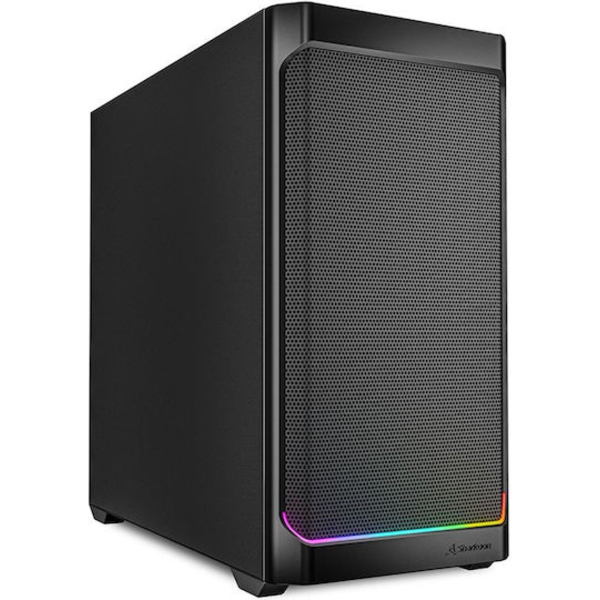 Sharkoon MK4 RGB Strip Gaming Midi Tower Κουτί Υπολογιστή με Πλαϊνό Παράθυρο Μαύρο