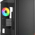 Sharkoon MK4W RGB Strip Gaming Midi Tower Κουτί Υπολογιστή με Πλαϊνό Παράθυρο Μαύρο