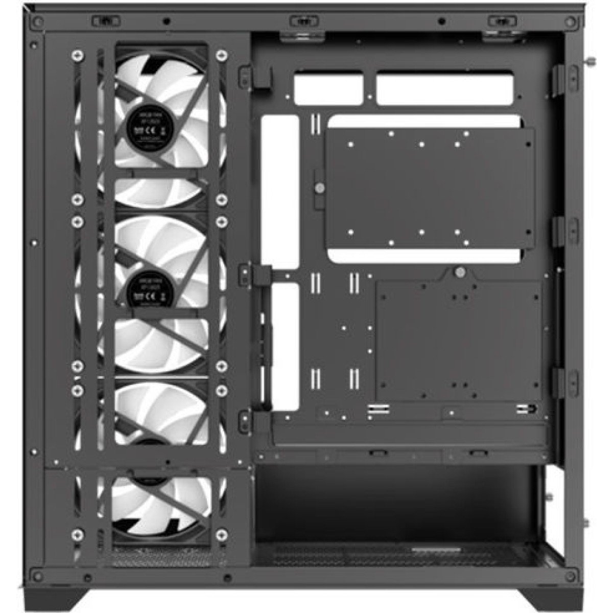 Xilence Xilent Gleam Gaming Midi Tower Κουτί Υπολογιστή με Πλαϊνό Παράθυρο και RGB Φωτισμό Μαύρο