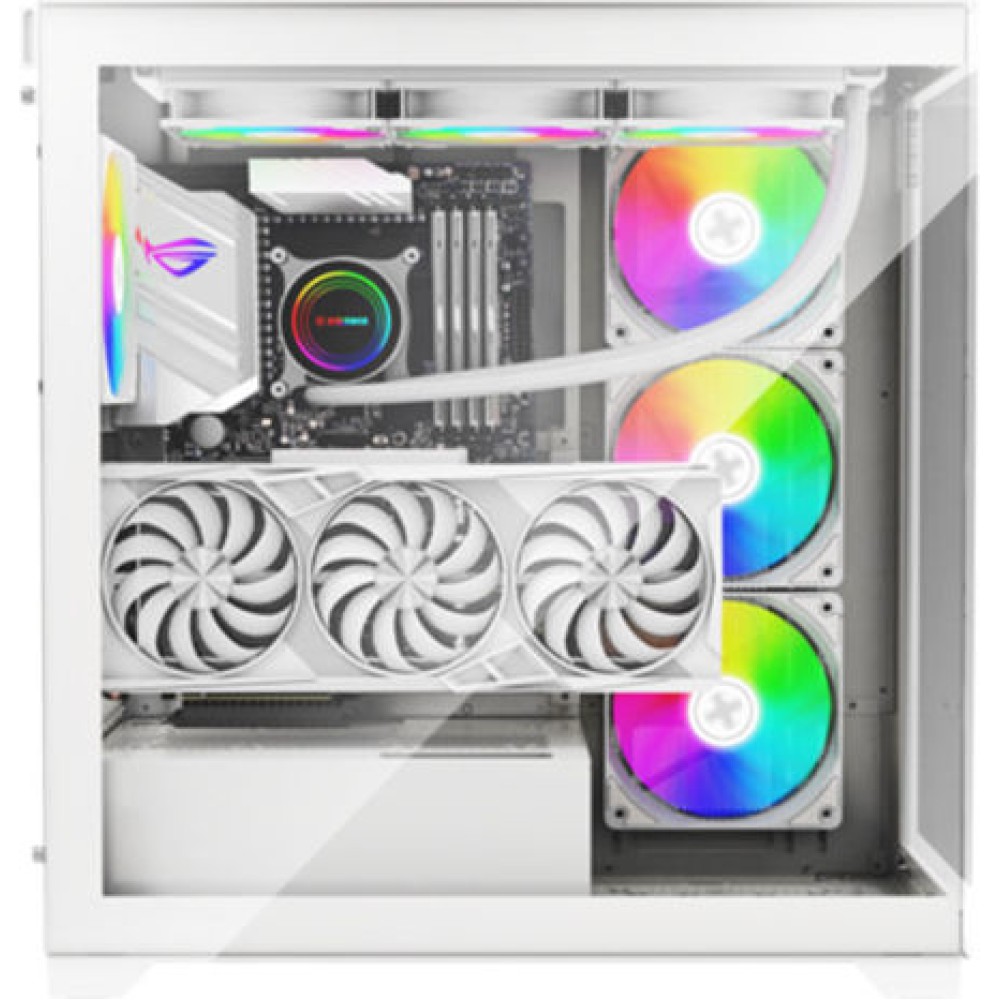 Xilence Xilent Gleam Gaming Midi Tower Κουτί Υπολογιστή με Πλαϊνό Παράθυρο και RGB Φωτισμό Λευκό