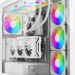 Xilence Xilent Gleam Gaming Midi Tower Κουτί Υπολογιστή με Πλαϊνό Παράθυρο και RGB Φωτισμό Λευκό