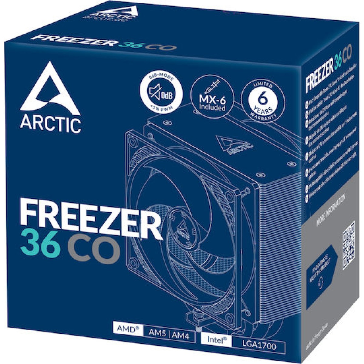 Arctic Freezer 36 CO Ψύκτρα Επεξεργαστή Διπλού Ανεμιστήρα για Socket 1700/1851/AM4/AM5