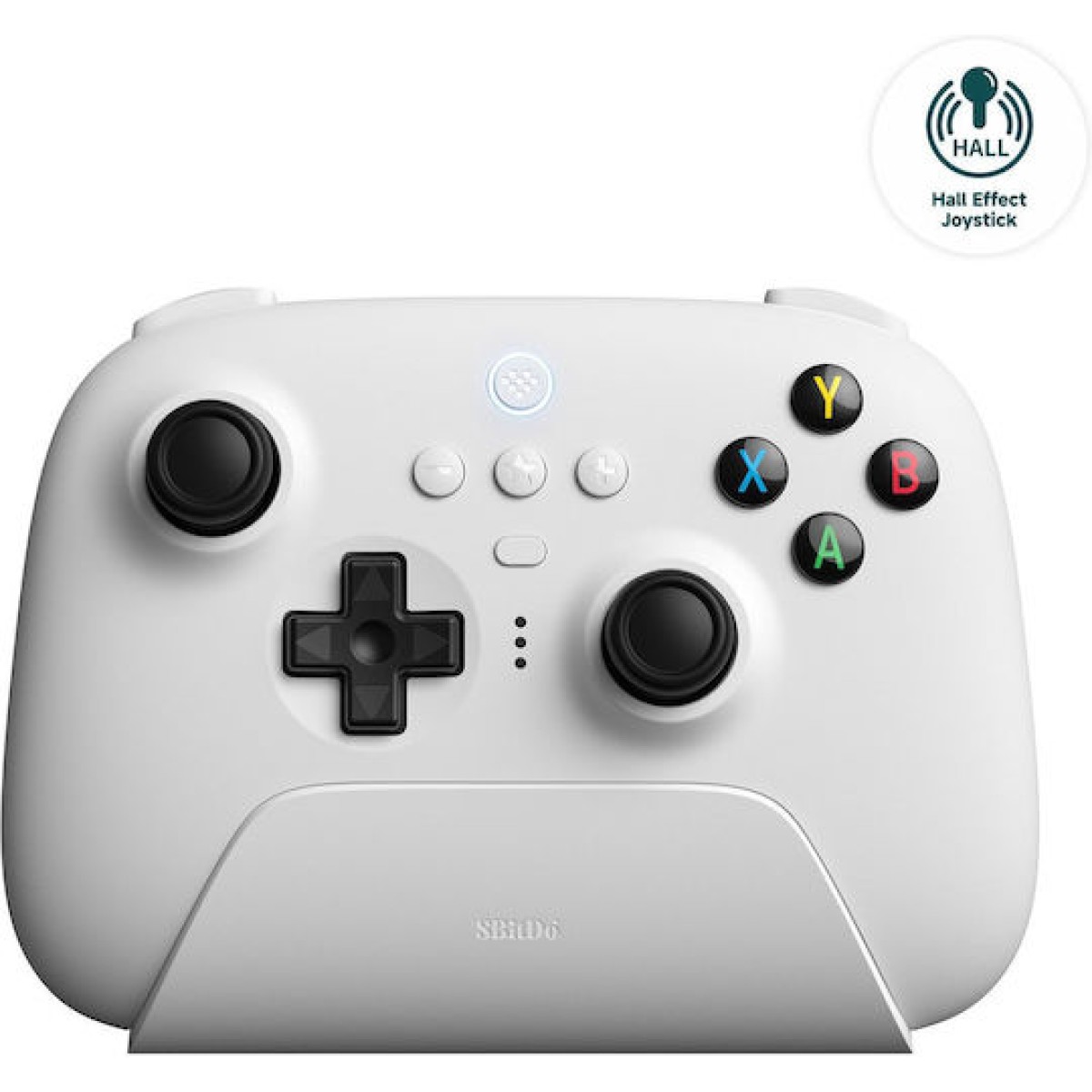 8Bitdo Ultimate 2.4G with Charging Dock Hall Edition Ασύρματο Gamepad για Android / PC Λευκό