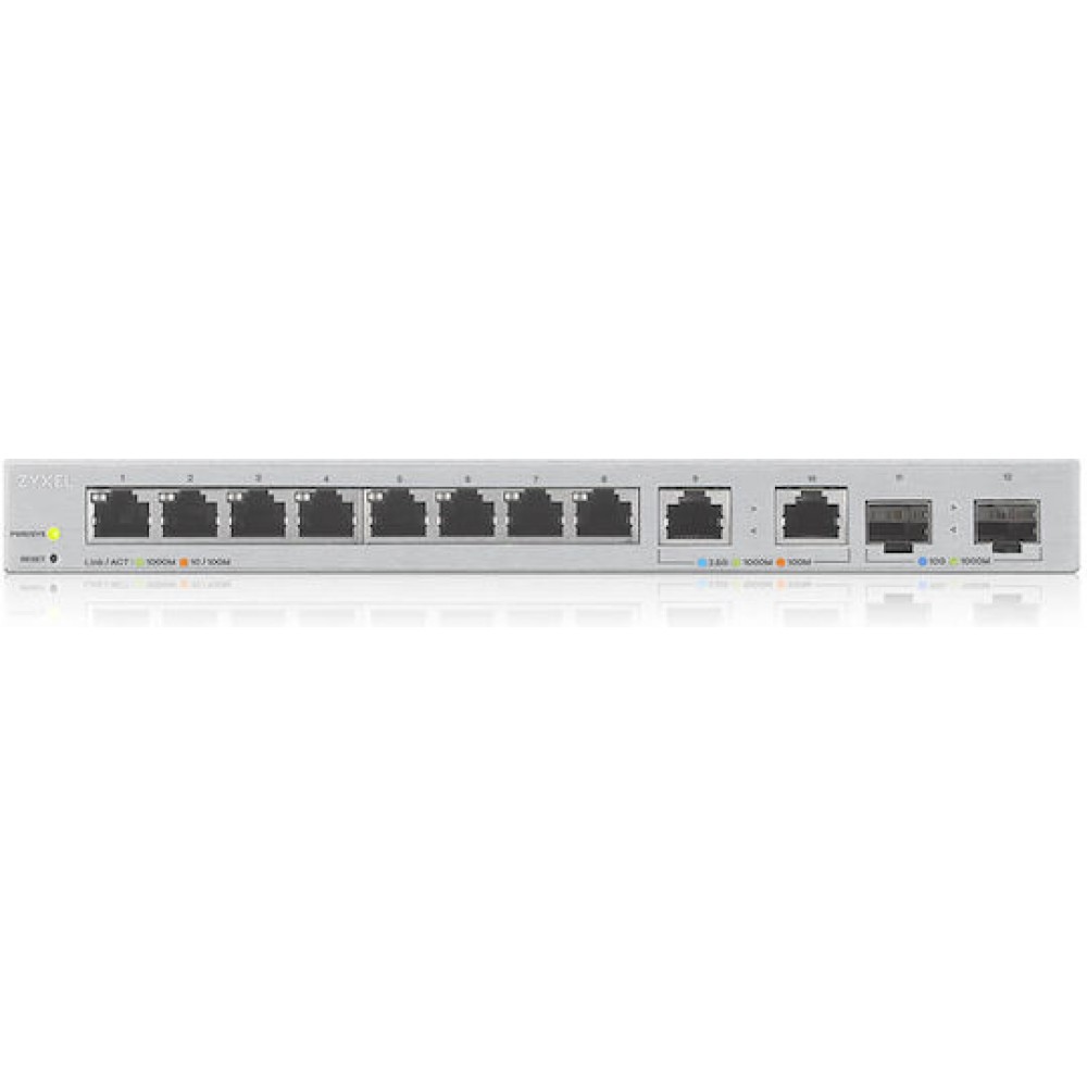 Zyxel XGS1210-12-ZZ0102F v2 Managed L2 Switch με 8 Θύρες Gigabit (1Gbps) Ethernet και 2 SFP Θύρες
