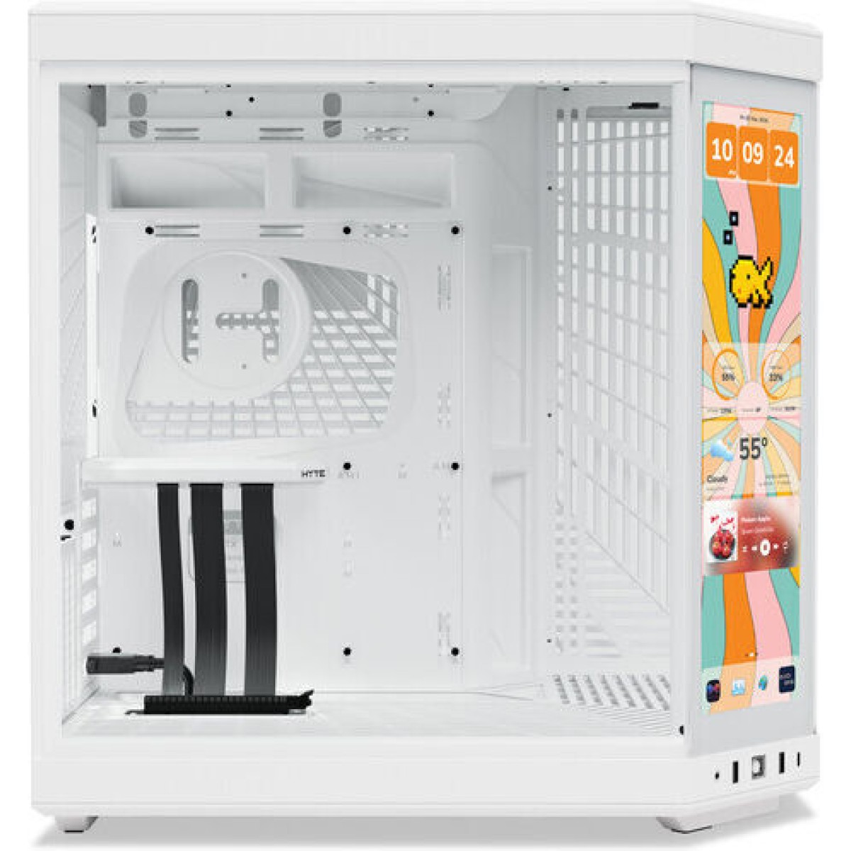 HYTE Y70 Touch Infinite Gaming Midi Tower Κουτί Υπολογιστή με Πλαϊνό Παράθυρο Λευκό