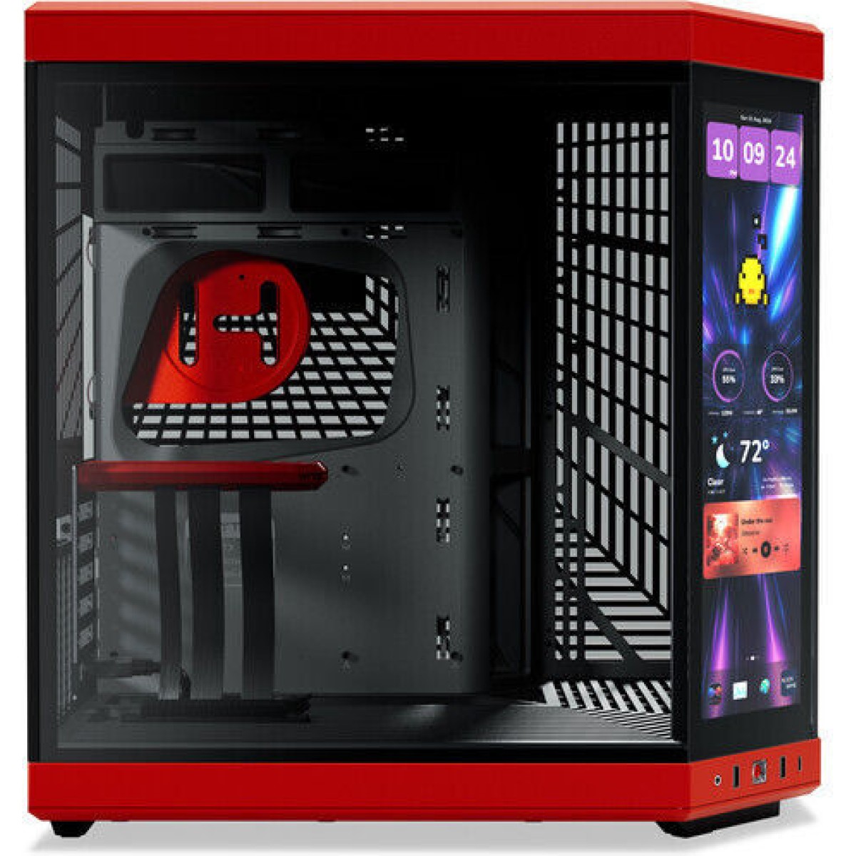 HYTE Y70 Touch Infinite Gaming Midi Tower Κουτί Υπολογιστή με Πλαϊνό Παράθυρο Black Cherry