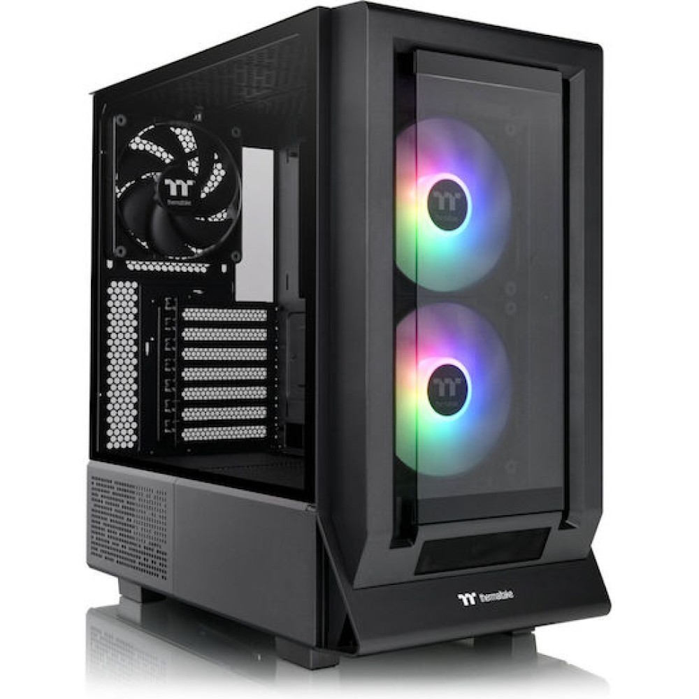 Thermaltake Ceres 350 MX Midi Tower Κουτί Υπολογιστή με Πλαϊνό Παράθυρο και RGB Φωτισμό Μαύρο