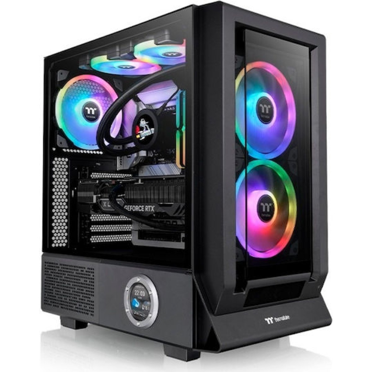 Thermaltake Ceres 350 MX Midi Tower Κουτί Υπολογιστή με Πλαϊνό Παράθυρο και RGB Φωτισμό Μαύρο