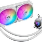 Asus ROG Strix LC III 240 (v2) Υδρόψυξη Επεξεργαστή Διπλού Ανεμιστήρα 120mm για Socket AM4/AM5/1700/1200 με ARGB Φωτισμό Λευκή