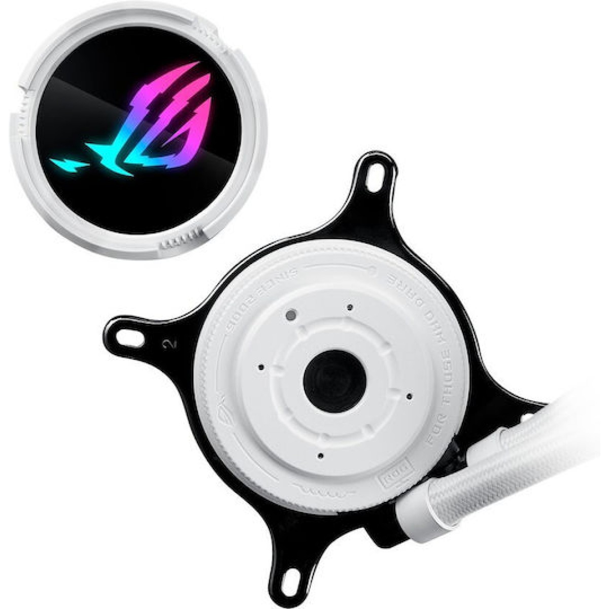 Asus ROG Strix LC III 240 (v2) Υδρόψυξη Επεξεργαστή Διπλού Ανεμιστήρα 120mm για Socket AM4/AM5/1700/1200 με ARGB Φωτισμό Λευκή