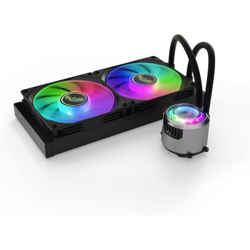 Valkyrie Jarn 280 ARGB Υδρόψυξη Επεξεργαστή Διπλού Ανεμιστήρα 140mm για Socket AM4/AM5/1700/1200/115x