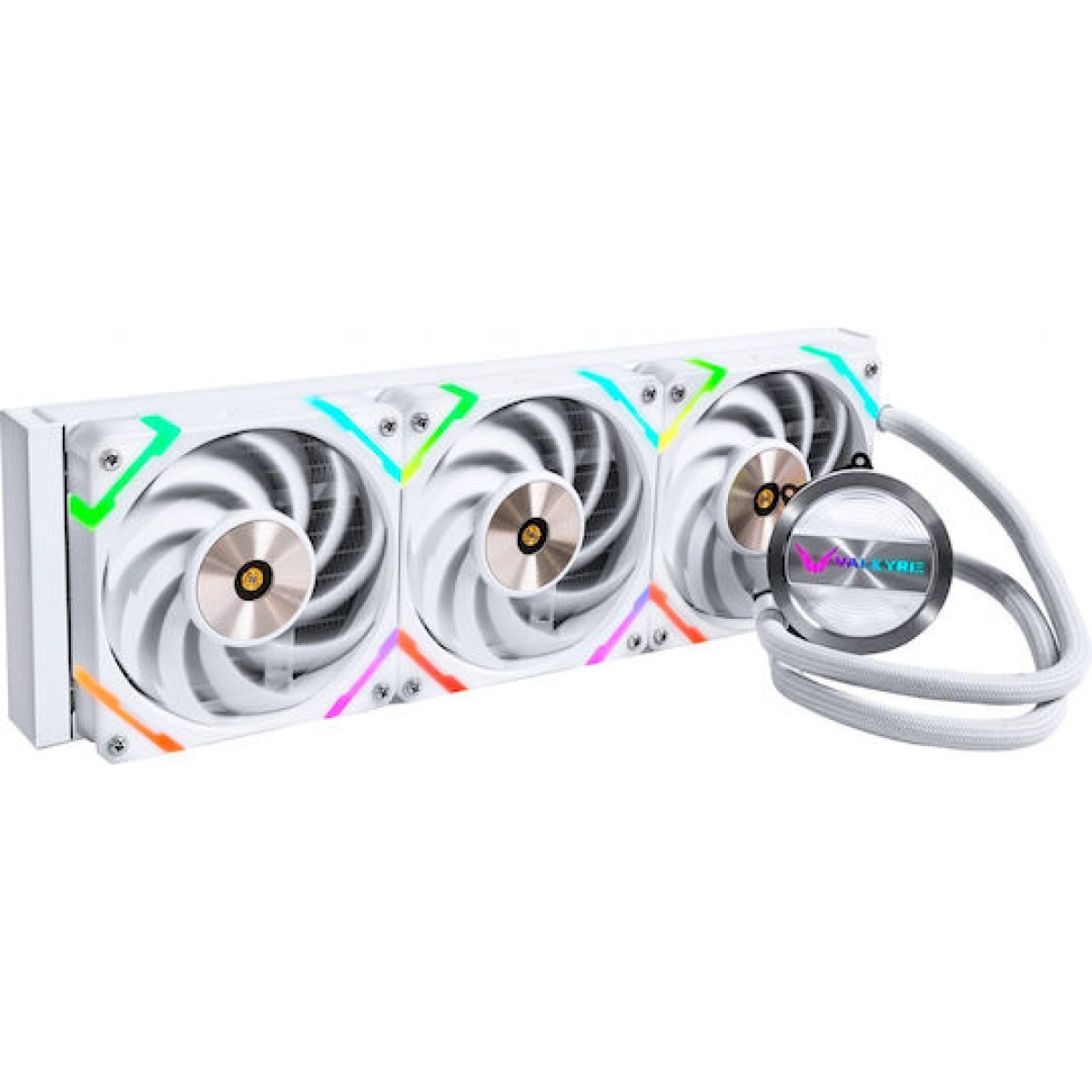 Valkyrie Dragonfang 360 Υδρόψυξη Επεξεργαστή Τριπλού Ανεμιστήρα 120mm για Socket AM4/AM5/1700/1200/115x με ARGB Φωτισμό Λευκή
