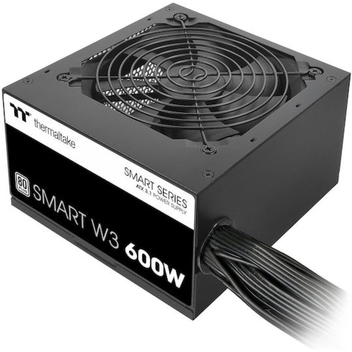 Thermaltake Smart W3 600W Μαύρο Τροφοδοτικό Υπολογιστή Full Wired 80 Plus Standard