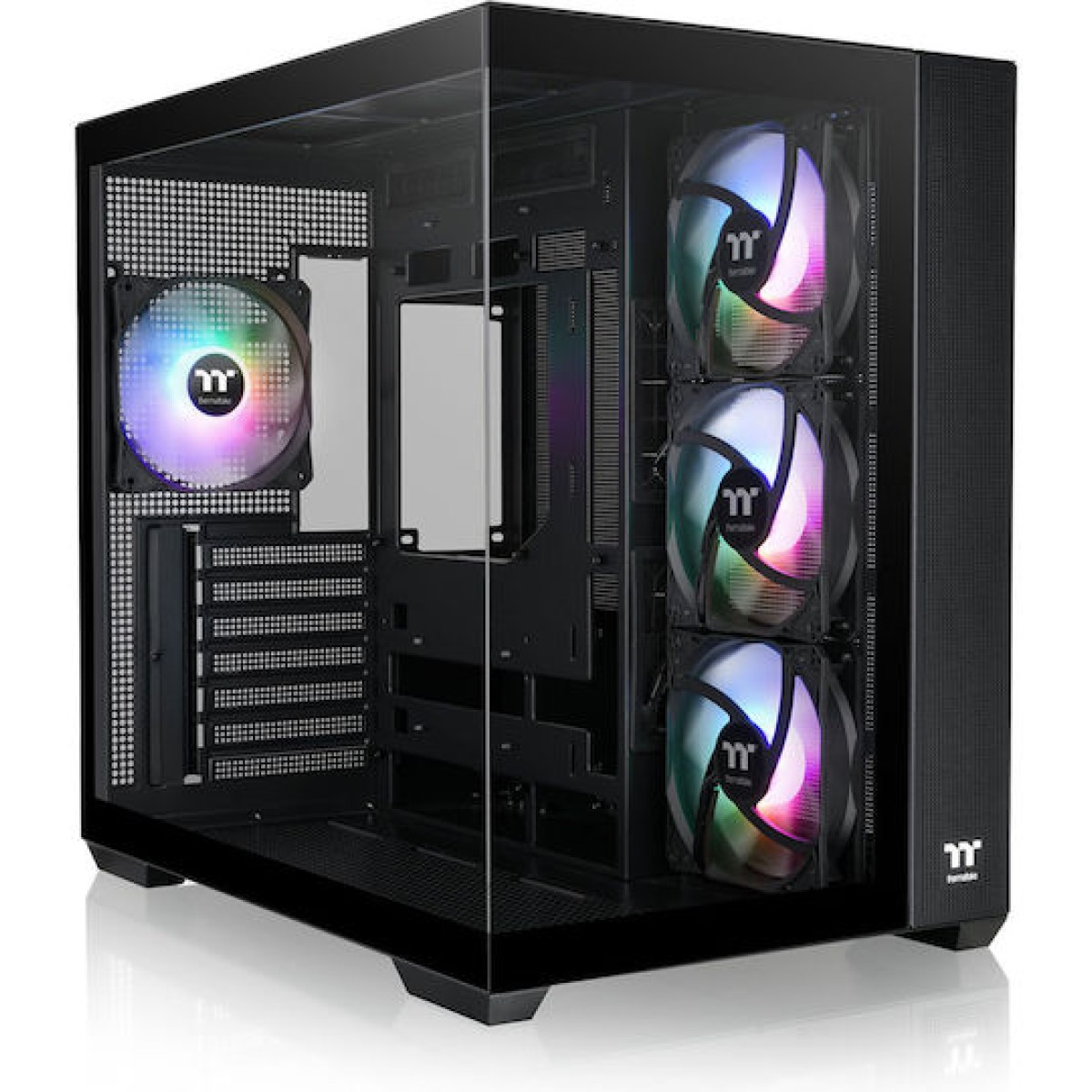 Thermaltake View 380 TG ARGB Gaming Midi Tower Κουτί Υπολογιστή με Πλαϊνό Παράθυρο Μαύρο