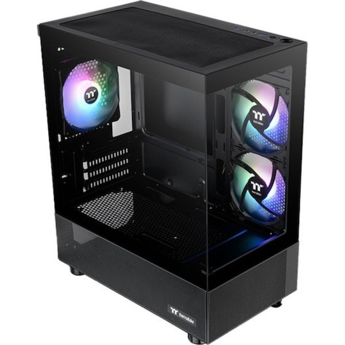 Thermaltake View 170 TG Gaming Micro Tower Κουτί Υπολογιστή με Πλαϊνό Παράθυρο και RGB Φωτισμό Μαύρο