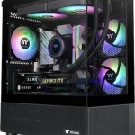Thermaltake View 170 TG Gaming Micro Tower Κουτί Υπολογιστή με Πλαϊνό Παράθυρο και RGB Φωτισμό Μαύρο
