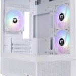 Thermaltake View 170 TG Gaming Micro Tower Κουτί Υπολογιστή με Πλαϊνό Παράθυρο και RGB Φωτισμό Λευκό
